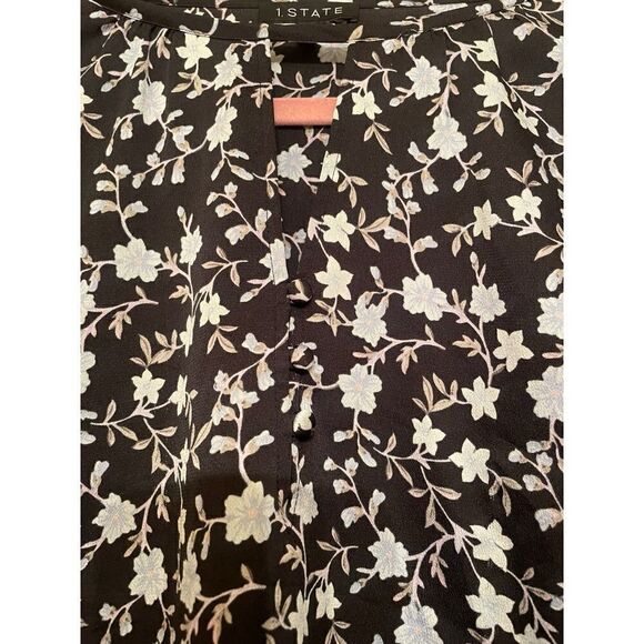 1. State Black Floral Blouse Size Small - Picture 3 of 4